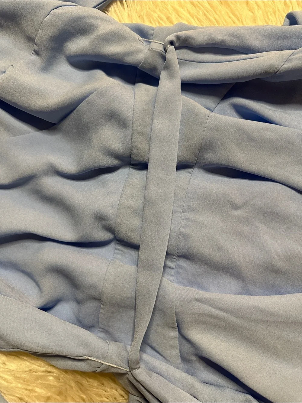 Altar'd State Light Blue Wrap Ruffle Mini Dress - Picture 3 of 4